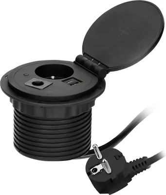 Obrázek produktu pro Zásuvka vestavná ORNO OR-GM-9015/B 1 zásuvka 2 USB (A+C), černá