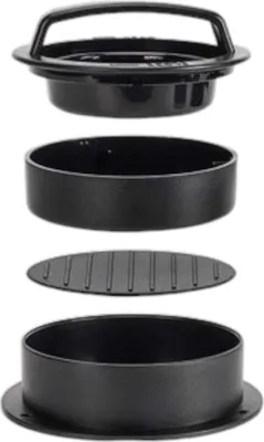 Image de Presse à hamburgers – pour des hamburgers parfaits – marque X – 2 tailles – noir – pour hamburgers farcis et non farcis