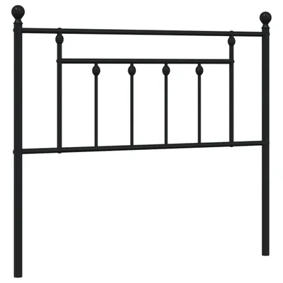 Zdjęcie produktu dla vidaXL Zagłówek metalowy czarny 100 cm