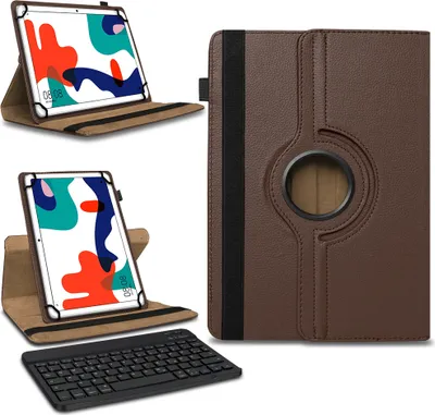 Produktbild von Tablet Tasche Hülle Huawei MatePad T10 9.7 Schutzhülle Bluetooth Tastatur QWERTZFarben:Braun