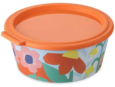 Image de Bol avec couvercle NORA L 1,3 l, motif floral, KOZIOL