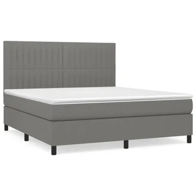 Obrázek produktu pro vidaXL Postel Boxspring s matrací Tmavě šedá 180x200 cm Látka