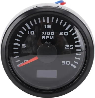 Obrázek produktu pro 52mm otáčkoměr 3000RPM DC 9 až 32V 7 barevné podsvícení s hodinoměrem pro nákladní automobily traktory lodě černý číselník černý rámeček CX6223B