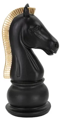 Obrázek produktu pro Socha koně, materiál: polyresin, rozměry: 10,5 x 8,5 x 19 cm, barva: černá a zlatá, designér: Mauro Ferretti