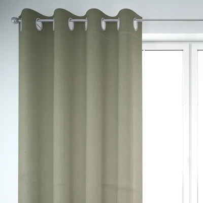 Produktbild von SCHÖNER LEBEN. Vorhang Waffelrelief Kästchenstruktur uni grün 245cm Aufhängung Ösen