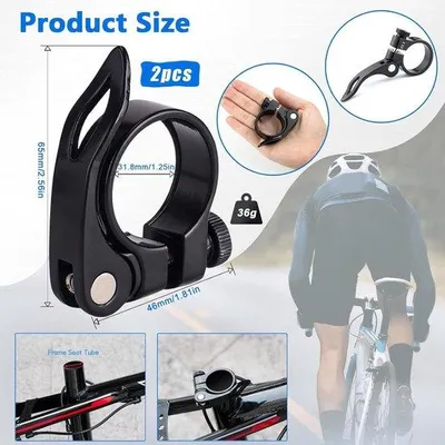 Productafbeelding van Set van 2 fietsslangklemmen met snelsluiting, geschikt voor mountainbikes en racefietsen