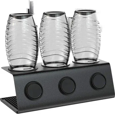 Produktbild von Famanu Flaschenhalter - 3 Stück - kompatibel mit SodaStream Crystal und Emil Flaschen - Abtropfgestell
