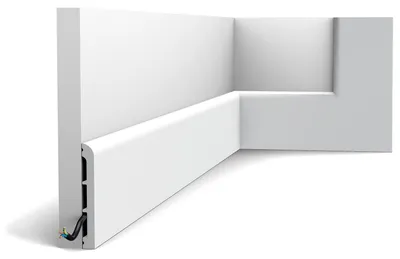Produktbild von Orac Decor SX184-RAL9003 AXXENT CASCADE Sockelleiste bereits lackiert weiß 2 m