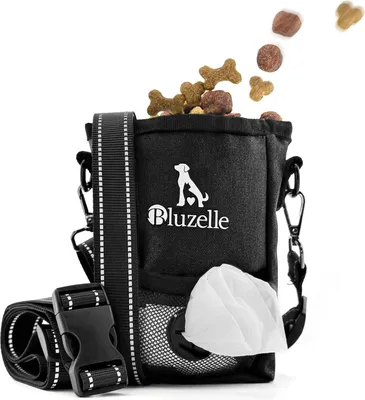 Produktbild von SnackKeeper 2-in-1 - Leckerlibeutel für Hundetraining 650ml - mit Magnetverschluss & Hundekotbeutelspender - Schwarz