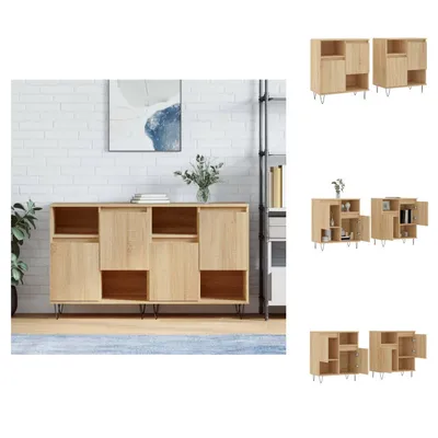 Image de vidaXL Sideboards 2 pcs. chêne Sonoma bois composite - Sideboards