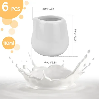 Produktbild von Kleine Milchkanne - Porzellan - 110 ml - 6 Stück