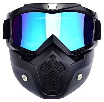 Immagine prodotto di Casco protettivo multifunzionale 2 in 1 con occhiali integrati per moto e quad