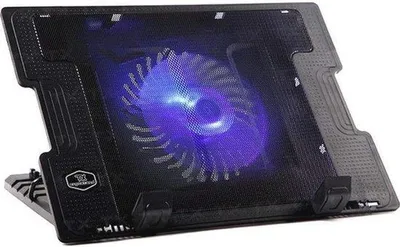 Produktbild von Höhenverstellbarer Notebookständer mit LED-Lüfter und USB-Kühlung