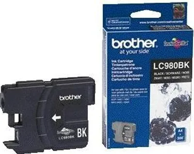 Image de Brother LC-980BK Cartouche d'encre pour jet d'encre - noir - original - 1 pack - jet d'encre - 300 pages - 1 pack