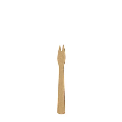 Produktbild von PAPSTAR Pommes-Frites-Gabeln, Papier "pure", 8,5 cm, braun | Faltschachtel (250 Stück)