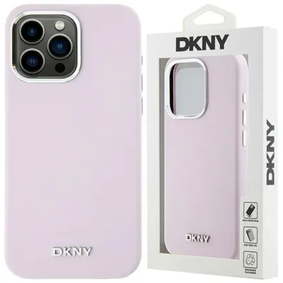 Produktbild von DKNY DKHMP14XSMCHLP iPhone 14 Pro Max 6.7" pink hardcase Liquid Silicone Small Metal Logo MagSafe Schutzhülle
