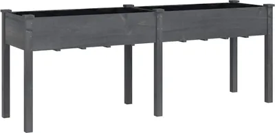 Obrázek produktu pro vidaXL květináč s vložkou šedý 203x53x76 cm masivní jedlové dřevo