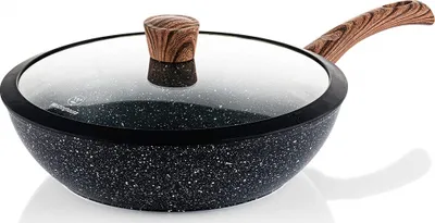 Obrázek produktu pro Westinghouse wok pánev mramor - ø 30 cm dřevo - standardní nepřilnavý povrch