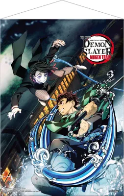 Image de Wallscroll Demon Slayer: Mugen Train - Tanjiro i Enmu 50 x 70 cm