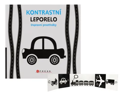 Image de Livre cartonné à contrastes « Les moyens de transport », 15,5 x 15 cm, à partir de 0 mois