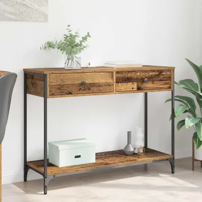 Image de vidaXL Table console vieux bois 100 x 34,5 x 75 cm Bois composite
