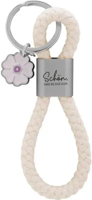 Produktbild von Schlüsselanhänger mit Blumenmuster und Schleife, Geschenk
