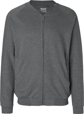 Produktbild von Neutral O73501 | Herren Jacket with Zip / 100% Fairtrade Baumwolle - Farbe: Dark Heather - Größe: XXL