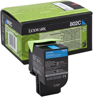 Zdjęcie produktu dla Lexmark 802CE, 1000 stron(y), Cyjan, 1 szt.
