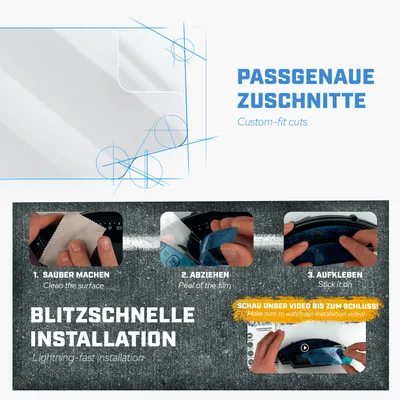 Produktbild von Displayschutz-Folie für Motorrad Tacho-Schutzfolie  Germany, Kratschutz geeignet für CFMOTO 650MT 2017+ 1x Matt / 1x Klar