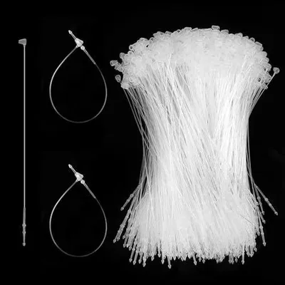 Produktbild von 2000 Stück Sicherheitsfäden für Etiketten, 13mm Preisschilder Flohmarkt Keine Etikettierpistole Transparent Preisetiketten für Kleidung