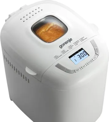 Produktbild von Gorenje BM 910 WII Brotbackautomat, 2 Brotlaibgrößen, 15 Programme u.a. Glutenfrei, 3 Bräunungseinstellungen, Startzeitverzögerung, Warmhalten, Antihaftbeschichtung, 550 W, weiß