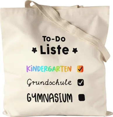 Produktbild von To Do Liste Jutebeutel Stoffbeutel Canvas  Checkliste 5. Klasse Gesamtschule Gymi Geschenkidee