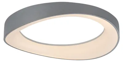 Zdjęcie produktu dla Plafon LED okrągły ILIANA srebrno-biały 38W Ciepła biel 2600lm metal wym:10,5x42x42cm IP20 Rabalux