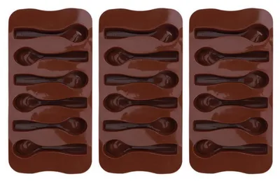 Image de Moules en silicone pour bonbons, lot de 3, antiadhésifs, pour chocolat et cake pops, idéal pour la pâtisserie maison
