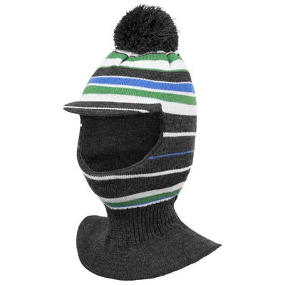 Produktbild von Jungen Wintermütze Schalmütze Schlauchmütze Strickmütze warme Mütze, Grau-Grün