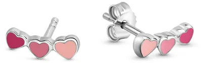 Produktbild von Herz Ohrringe für Kinder Silber 925 Ohrstecker