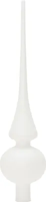 Produktbild von B&S Christbaumspitze Weihnachtsschmuck | Glas | Weiß Matt | H 26 x Ø 6 cm