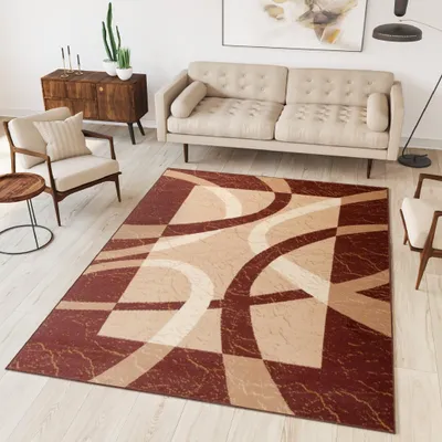 Produktbild von Tapiso Teppich DREAM Modern Creme Beige Braun Wohnzimmer 250 x 300 cm