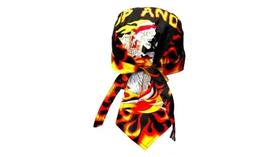Produktbild von Bandana Cap Feuer Kopf, Kopftuch Feuer Totenkopf, Bandana Headscarf with head, Pañuelo pañuelo Con Calaveras, Foulard Bandana Avec des crânes