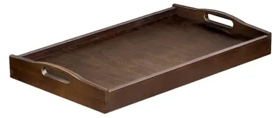 Holz-Serviertablett mit Griffen, 40x30x5,5 cm, braun