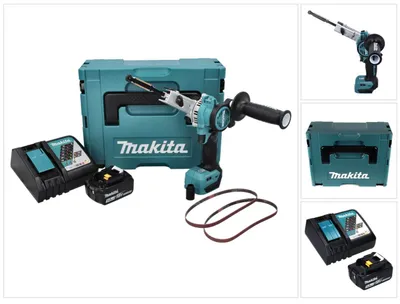 Image de Makita DBS 180 RT1J Lime à bande sans fil 18 V 9 x 533 mm Brushless + 1x batterie 5,0 Ah + chargeur + Makpac