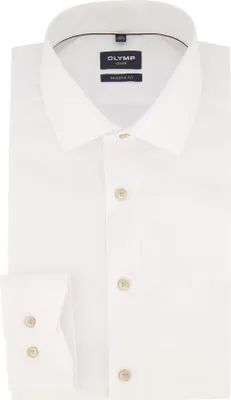 Produktbild von Baumwoll-Olymp-Businesshemd Luxor Modern Fit einfarbig weiß