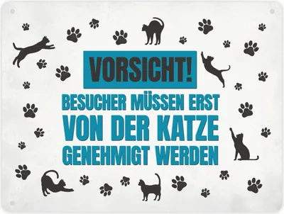 Produktbild von Metallschild XL mit Spruch: Besucher müssen erst von ... Schild Blechschild