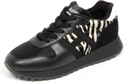 Produktbild von H2142 sneaker donna HOGAN H429 woman leather/fur shoes black