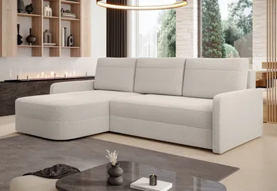 Produktbild von AX LIVING Ecksofa mit Schlaffunktion Nebbiolo 250 cm breit – beige Eckcouch