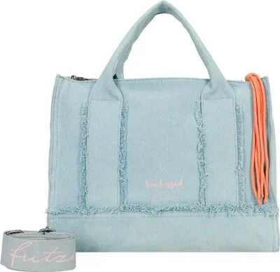 Produktbild von Fritzi aus Preußen Handtasche Umhängetasche Tote Bag Limited Washed Denim Shopper Washed Blue hellblau