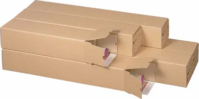 Produktbild von 10x Versandhülsen 1005x105x105mm PLAN BOX braun quadratisch mit Selbstklebeverschluss & Aufreißfaden