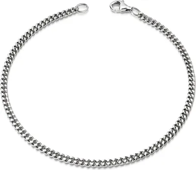 Produktbild von MATERIA Panzerkette Armband Damen Herren 925 Sterling Silber Ø2,8mm diamantiert 17-23cm SA-134