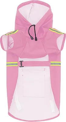 Produktbild von Hunde-Regenjacke, Hunde-Poncho-Regenmantel,Wasserdichter Hundeponcho mit reflektierendem Streifen | Winddichter Regenmantel. Leicht tragbarer, atmungsaktiver, verstellbarer Haustiermantel mit Kapuze z£šM£©
