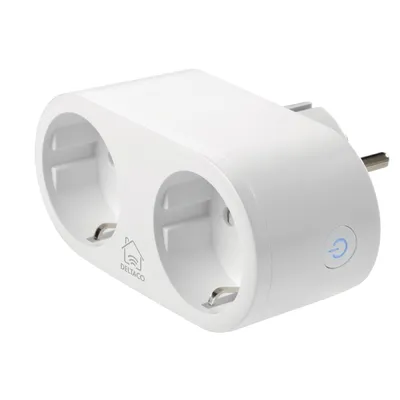 Produktbild von Deltaco Smart Home Doppel-Stecker Verbrauchsmonitor weiß